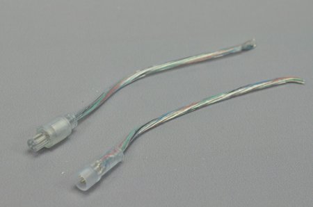 (image for) 22AWG 35cm Waterproof 4pin LED Connector Transparent Line Waterproof Female And Male LED Connector