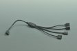 (image for) Black RGB Splitter Cable 1 to 2 3 4 Female Strip Connector for LED 5050 3528 RGB Strip 35CM(13.78Inch)