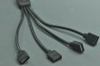 (image for) Black RGB Splitter Cable 1 to 2 3 4 Female Strip Connector for LED 5050 3528 RGB Strip 35CM(13.78Inch)