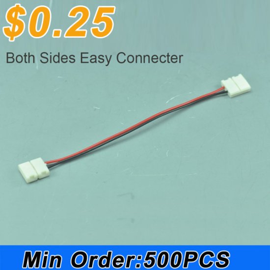 (image for) Wholesale Single Color Strip Light Connecter with Double Easy Clip Single optional Easy Connecter For 5050 3528 5630 10mm 8mm optional led strip light