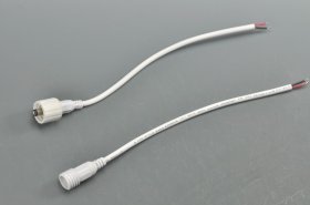 (image for) Waterproof White LED Strip DC Connector Female and Male 5.5mm x 2.5mm(2.1mm) For strip light power supply connector