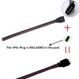(image for) 10pcs Pack RGB LED Light Strips Connector with 4Pin plug RGB LED Strip Connector Cable for SMD 5050/3528 RGB LED Strip light - 15cm/6 Inch