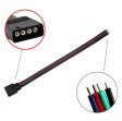 (image for) 10pcs Pack RGB LED Light Strips Connector with 4Pin plug RGB LED Strip Connector Cable for SMD 5050/3528 RGB LED Strip light - 15cm/6 Inch