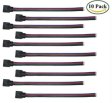 (image for) 10pcs Pack RGB LED Light Strips Connector with 4Pin plug RGB LED Strip Connector Cable for SMD 5050/3528 RGB LED Strip light - 15cm/6 Inch
