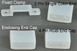 (image for) LED Strip Silicone Tube ends strip Tube cap fixed button for 5050 3528 single color and rgb strip waterproof