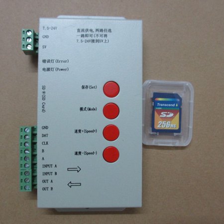 (image for) T1000S SD Card LED Pixel Controller For LPD8806 6803 5-24V