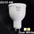 (image for) 85-265V Milight 2.4G Wireless GU10 4W Color Temperature 3000K-6000K Adjustable LED Bulb Lamp Brightness Adjust Dual White LED Bulb