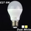 (image for) 85-265V Milight 2.4G Wireless E27 6W Color Temperature 3000K-6000K Adjustable LED Bulb Lamp Brightness Adjust Dual White LED Bulb