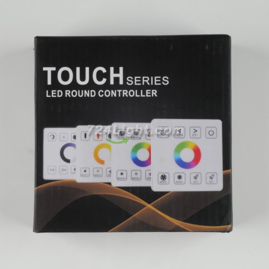 (image for) 12-24V 8A×4 LED RGB Touch Series LED Round Controller For RGB LED Strip