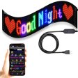 (image for) Model 1696 Small Flexible USB 5V Car LED Sign Bluetooth App Control Display Screen Text Pattern Animation LED sign display for Car Windows, Shop, Bar and Entrance Sign