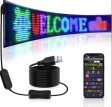 (image for) Model 1696 Flexible USB 5V Car LED Sign Bluetooth App Control Display Screen Text Pattern Animation LED sign display for Car Windows, Shop, Bar and Entrance Sign
