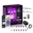 (image for) Outdoor Ground Lights 15 Bulbs 32.8FT Smart RGB+IC Pathway Lights, APP Controlled Waterproof RGB Landscape Lighting Work with Alexa