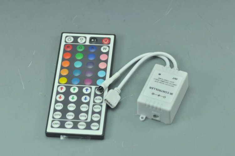 (image for) 12V 44 Keys RGB LED Strip Controller With IR Remote For 5050 3528 LED Light Strips