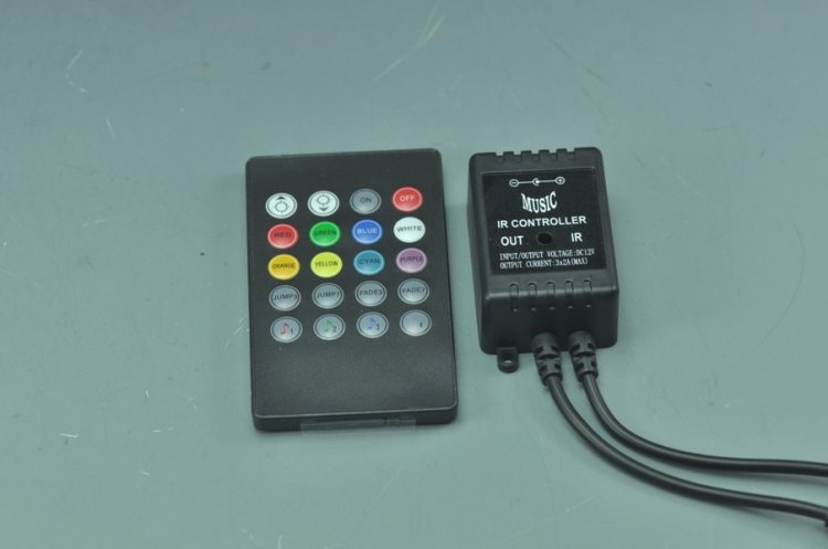 (image for) Mini Music LED Strip Controller Sound Sensor Music IR LED Controller For RGB 5050 3528 Strip