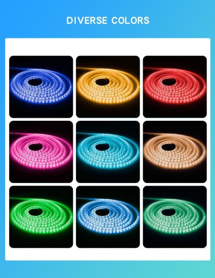 (image for) 32.8FT (10Meters) with 300LEDs RGB Color Changing LED Strip Light WiFi APP Controlled Compatible with Alex Google Voice Controlled LED Strip Light Kit