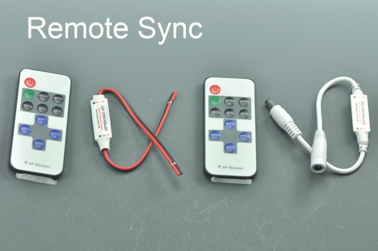 (image for) Sync Mini Wireless Single Color LED Remote Controller for 3528 5050 5630 LED Strip LED Lighting One Remote Control all Controller