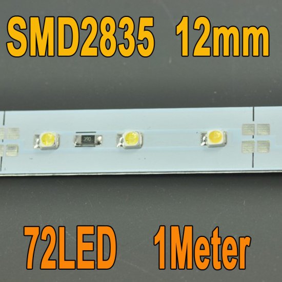 (image for) 39.3inch 2835 Rigid LED Strips 72LED 1M 12V DC Aluminium Rigid Strip Light