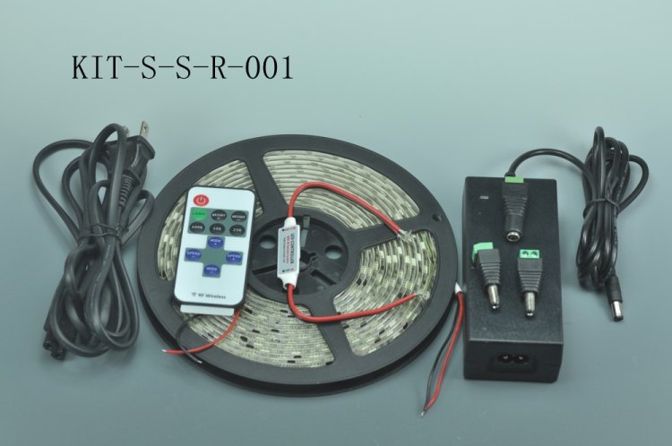 (image for) Mini Single color LED Strip Kit with 8 Keys Dimmer Controller 5050 3528 Multi-Mode Strip light Kits