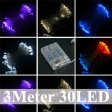(image for) 3M 30LED Holiday Lighting 3AAA Battery Power Operated LED String Lights Christmas Party Wedding Decorative String Light