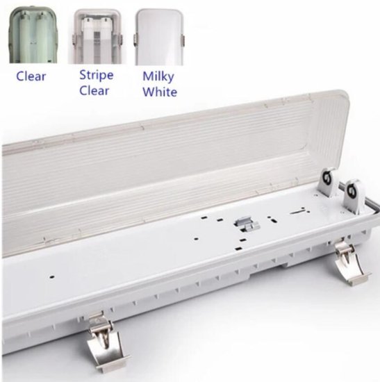 (image for) LED Tube Fixture (No Tube included) for Dual LED Tube Tri-proof LED Tube Support Bracket Waterproof , Dustproof, Corrosion-Proof
