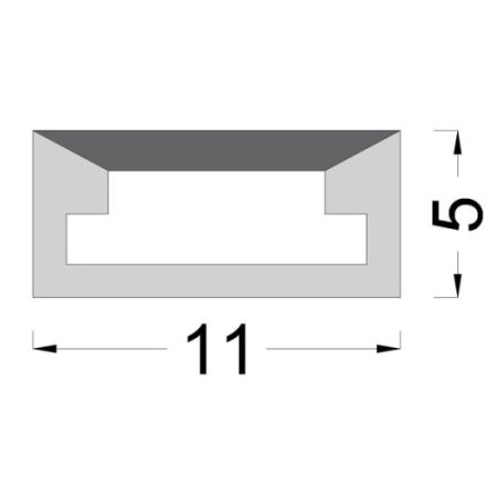 (image for) LED Neon Flex 1 meter(39.4 inch) 05x15mm Suit For 8mm 5050 2835 Flexible Light LED Strip Silicone Profile Waterproof IP67