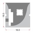 (image for) LED Neon Flex 1 meter(39.4 inch) 16x16mm Suit For 10mm 5050 2835 Flexible Light LED Strip Silicone Profile Waterproof IP67