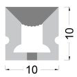 (image for) LED Neon Flex 1 meter(39.4 inch) 10x10mm Suit For 6mm 5050 2835 Flexible Light LED Strip Silicone Profile Waterproof IP67