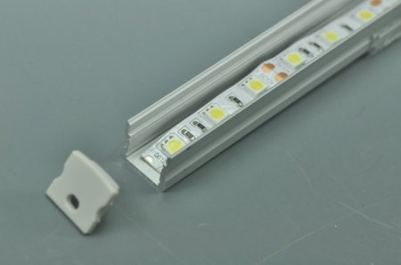 (image for) LED Channel U Aluminum Extrusion Recessed LED Aluminum 12.2 width 1 meter(39.4inch) LED Profile