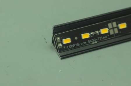 (image for) 1.5 meter 59" Black LED U Rectangle Aluminium Channel PB-AP-GL-005-B 16 mm(H) x 16 mm(W) For Max Recessed 10mm Strip Light LED Profile