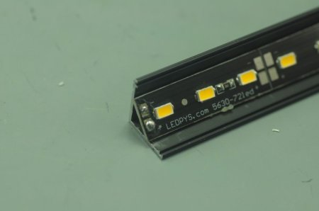 (image for) 10pcs x 2.5 meter 98.4" Black LED 90Â° Right Angle Aluminium Channel PB-AP-GL-006-B 1 Meter(39.4inch) 16 mm(H) x 16 mm(W) For Max Recessed 10mm Strip Light LED Profile With Arc Diffuse Cover