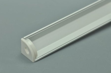 (image for) 2.5 meter 98.4" LED 90Â° Right Angle Aluminium Channel PB-AP-GL-006 16 mm(H) x 16 mm(W) For Max Recessed 10mm Strip Light LED Profile With Arc Diffuse Cover