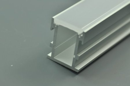 (image for) Waterproof LED Floor Channel Aluminum LED Profile(WxH):12.2 mm x 20.1 mm 1 meter (39.4inch) Diffuser 3mm thickness