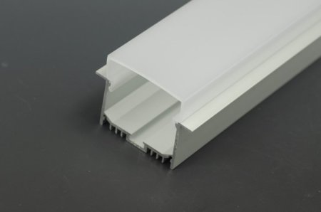 (image for) 2.5 Meter 98.4â€œ LED Aluminium Channel Recessed Aluminum LED profile with dropped cover LED Channel For 5050 5630 Multi Row LED Strip Lights