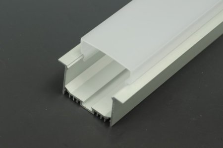 (image for) 2.5 Meter 98.4â€œ LED Aluminium Channel Recessed Aluminum LED profile with dropped cover LED Channel For 5050 5630 Multi Row LED Strip Lights