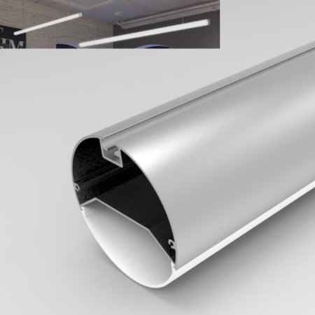 (image for) 2.5inch Newest Suspended Tube Light LED Profile Diameter 63mm 1meter Tube lighting Profile
