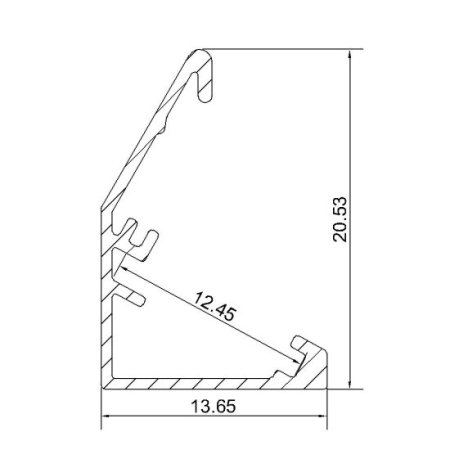 (image for) V Style LED Aluminium Extrusion LED Aluminum Channel 1 meter(39.4inch) with Reflector