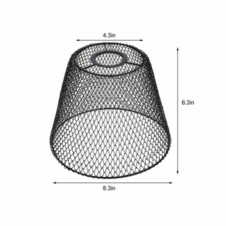 (image for) Metal Pendant Light Shade, Retro Grid Design Industrial Pendant Ceiling Lighting Lamp Shade, Suitable for Farmhouse, Restaurant, Cafe, Bar