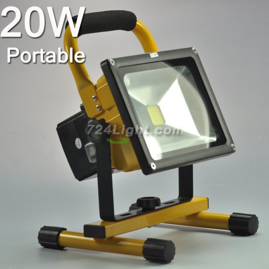 (image for) 20W Portable LED Floodlights Rechargeable LED Work Light Waterproof Battery Floodlights