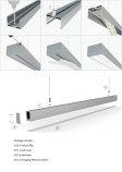 (image for) 0.5 meter 19.7" Suspended LED Aluminum Profile LED Channel Suit 60mm Flexible LED Strips