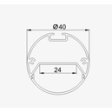 (image for) 1 Meter 39.4â€ Aluminum LED Suspended Tube Light LED Profile Diameter 40mm suit 24mm Flexible led strip light