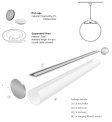 (image for) 1 Meter 39.4â€ LED Suspended Tube Light LED Aluminum Channel Diameter 60mm suit 30mm Flexible LED Strips