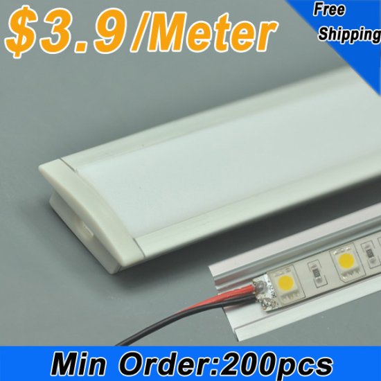 (image for) Wholesale LED Aluminium Super Slim 8mm Extrusion Recessed LED Aluminum Channel 1 meter(39.4inch) LED Profile With Flange