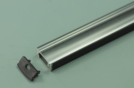 (image for) 2 Meter 78.7â€ Black LED Aluminium Channel 8mm Recessed U Type LED Aluminum Channel LED Profile Inside Width 12.2mm