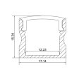 (image for) LED Channel U Aluminum Extrusion Recessed LED Aluminum 12.2 width 1 meter(39.4inch) LED Profile