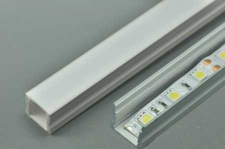 (image for) LED Channel U Aluminum Extrusion Recessed LED Aluminum 12.2 width 1 meter(39.4inch) LED Profile