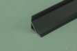 (image for) 10pcs x 2.5 meter 98.4" Black LED 90Â° Right Angle Aluminium Channel PB-AP-GL-006-B 1 Meter(39.4inch) 16 mm(H) x 16 mm(W) For Max Recessed 10mm Strip Light LED Profile With Arc Diffuse Cover