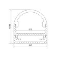 (image for) LED Wall ceiling Aluminium Channel 1 meter(39.4inch)