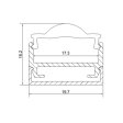 (image for) LED aluminum Channel with Clear Lenses Diffuser (WxH):16.9 mm x 6.1mm 1 meter (39.4inch) LED Profile