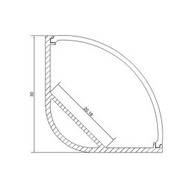 Super Width LED Channel 20.2mm Strip LED Aluminium Extrusion Recessed LED Aluminum Channel 1 meter(39.4inch) LED Profile