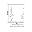 (image for) LED Aluminium Extrusion Recessed LED Aluminum Channel 1 meter(39.4inch) LED Profile